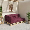 Poduszka do sofy paletowej 3 pcs Bordowy 120 x 80 x 38 cm