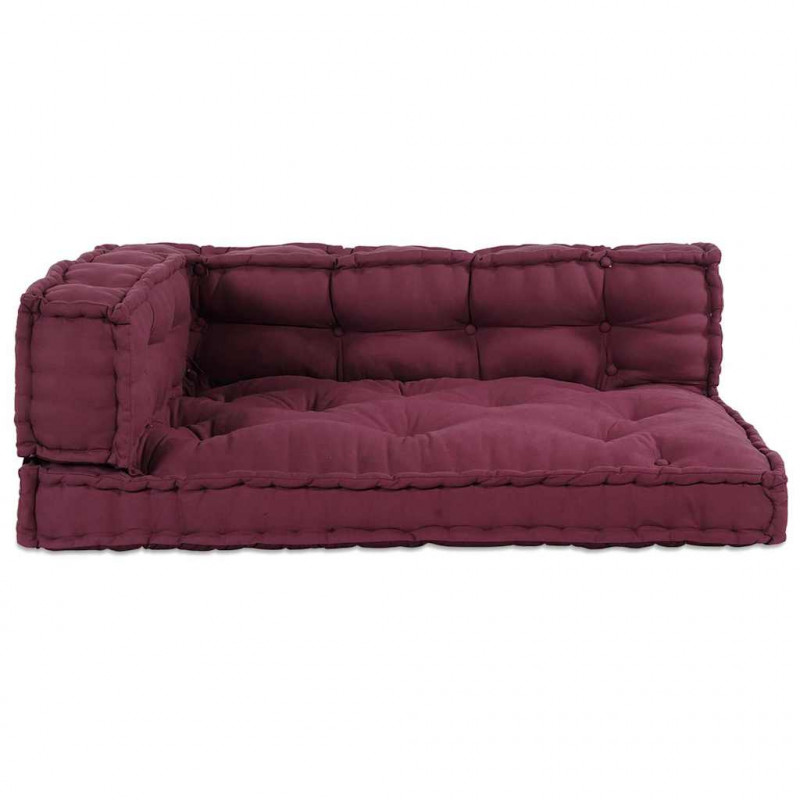 Poduszka do sofy paletowej 3 pcs Bordowy 120 x 80 x 38 cm