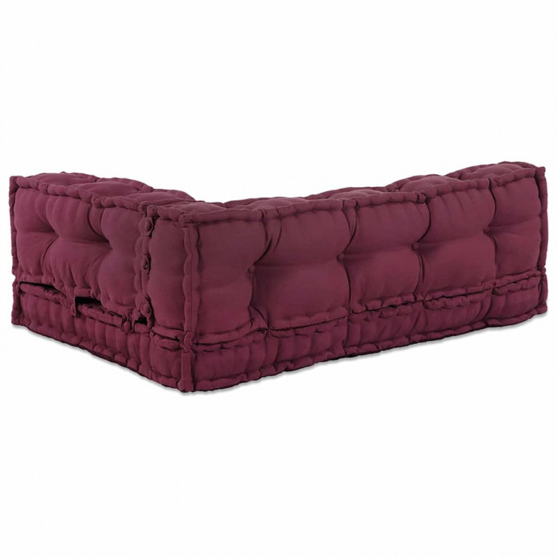 Poduszka do sofy paletowej 3 pcs Bordowy 120 x 80 x 38 cm
