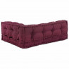 Poduszka do sofy paletowej 3 pcs Bordowy 120 x 80 x 38 cm