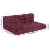 Poduszka do sofy paletowej 3 pcs Bordowy 120 x 80 x 38 cm