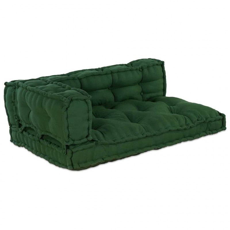 Poduszka do sofy paletowej 3 pcs zielony 120 x 80 x 38 cm