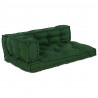 Poduszka do sofy paletowej 3 pcs zielony 120 x 80 x 38 cm