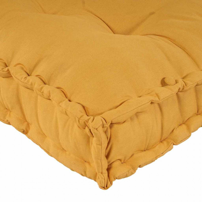 Poduszka do sofy paletowej 3 pcs żółty 120 x 80 x 38 cm tkanina