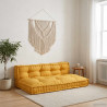 Poduszka do sofy paletowej 2 pcs żółty 120 x 80 x 38 cm tkanina