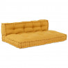 Poduszka do sofy paletowej 2 pcs żółty 120 x 80 x 38 cm tkanina
