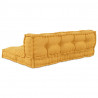 Poduszka do sofy paletowej 2 pcs żółty 120 x 80 x 38 cm tkanina