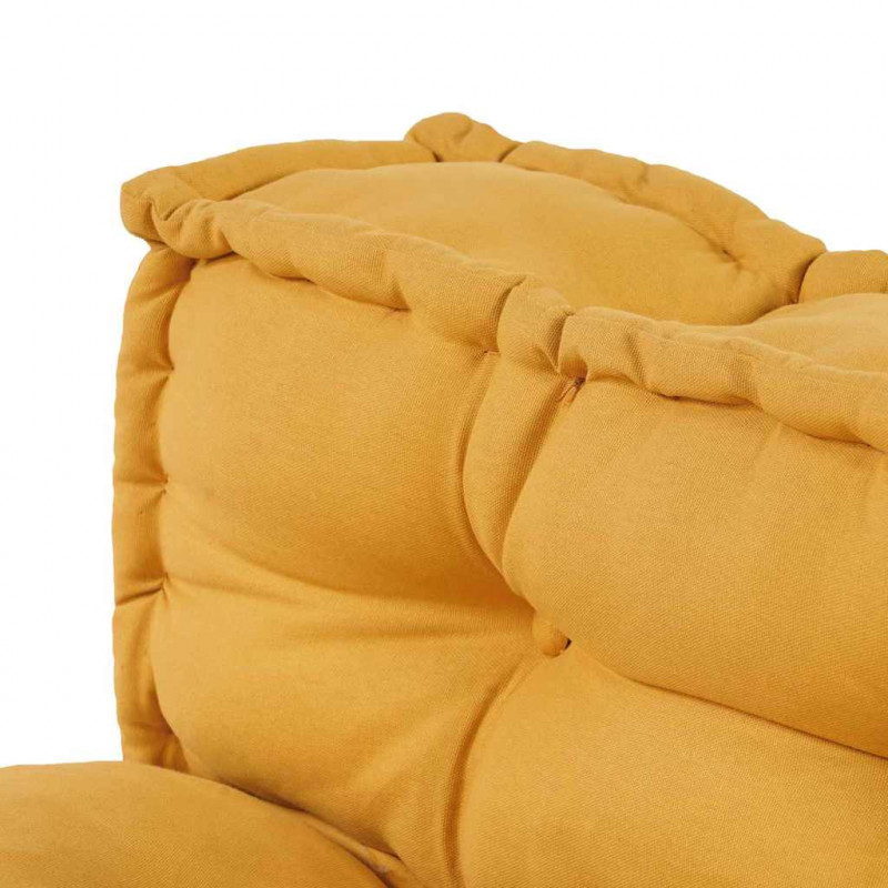 Poduszka do sofy paletowej 2 pcs żółty 120 x 80 x 38 cm tkanina