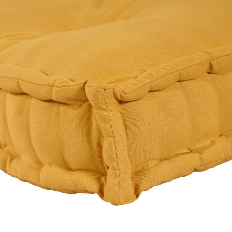 Poduszka do sofy paletowej 2 pcs żółty 120 x 80 x 38 cm tkanina