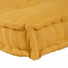 Poduszka do sofy paletowej 2 pcs żółty 120 x 80 x 38 cm tkanina