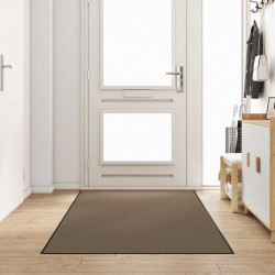Dywanik wejściowy Beżowy i czarny 120 x 250 cm 100% poliamid