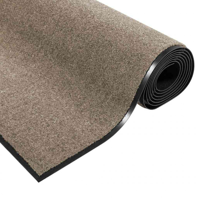 Dywanik wejściowy Beżowy i czarny 120 x 250 cm 100% poliamid