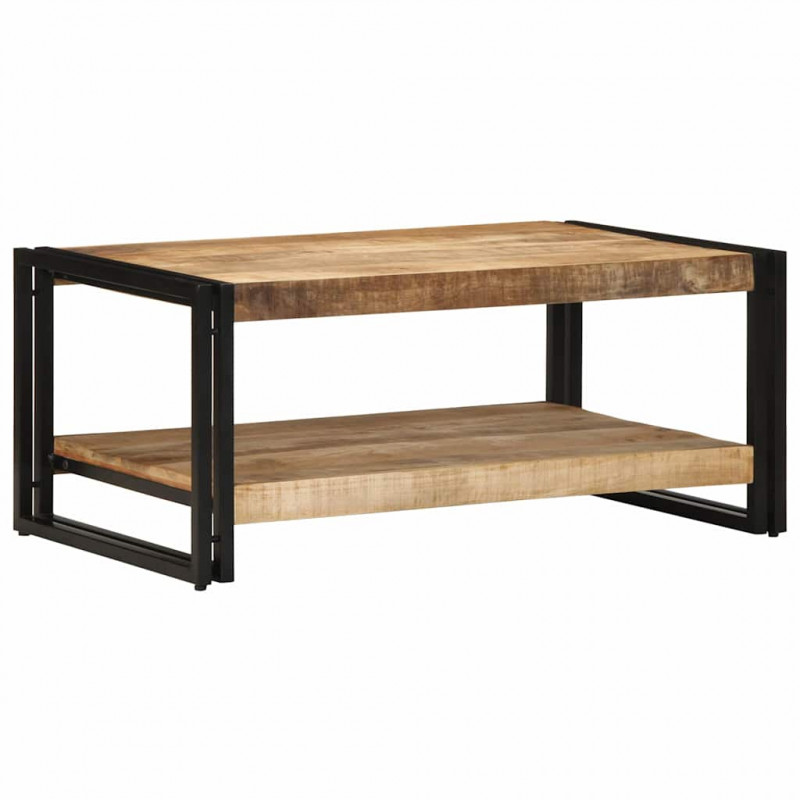 Stolik kawowy 90x50x38 cm lite drewno surowe mango