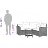Zestaw sof na zewnątrz 2 pcs Brązowy i czerwony polirattan