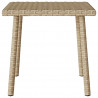 Stolik kawowy ogrodowy prostokątny beżowy 40x40x37cm polirattan