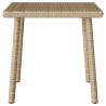 Stolik kawowy ogrodowy prostokątny beżowy 40x40x37cm polirattan