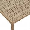 Stolik kawowy ogrodowy prostokątny beżowy 60x40x37cm polirattan
