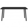Stolik kawowy ogrodowy prostokątny czarny 80x40x37cm polirattan