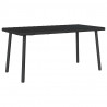 Stolik kawowy ogrodowy prostokątny czarny 80x40x37cm polirattan