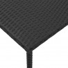 Stolik kawowy ogrodowy prostokątny czarny 80x40x37cm polirattan