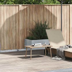 Stolik kawowy ogrodowy prostokątny beżowy 80x40x37cm polirattan