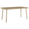 Stolik kawowy ogrodowy prostokątny beżowy 80x40x37cm polirattan