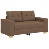 Sofa dwuosobowa, brązowa, 160x77x82 cm, tkanina