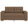 Sofa dwuosobowa, brązowa, 160x77x82 cm, tkanina