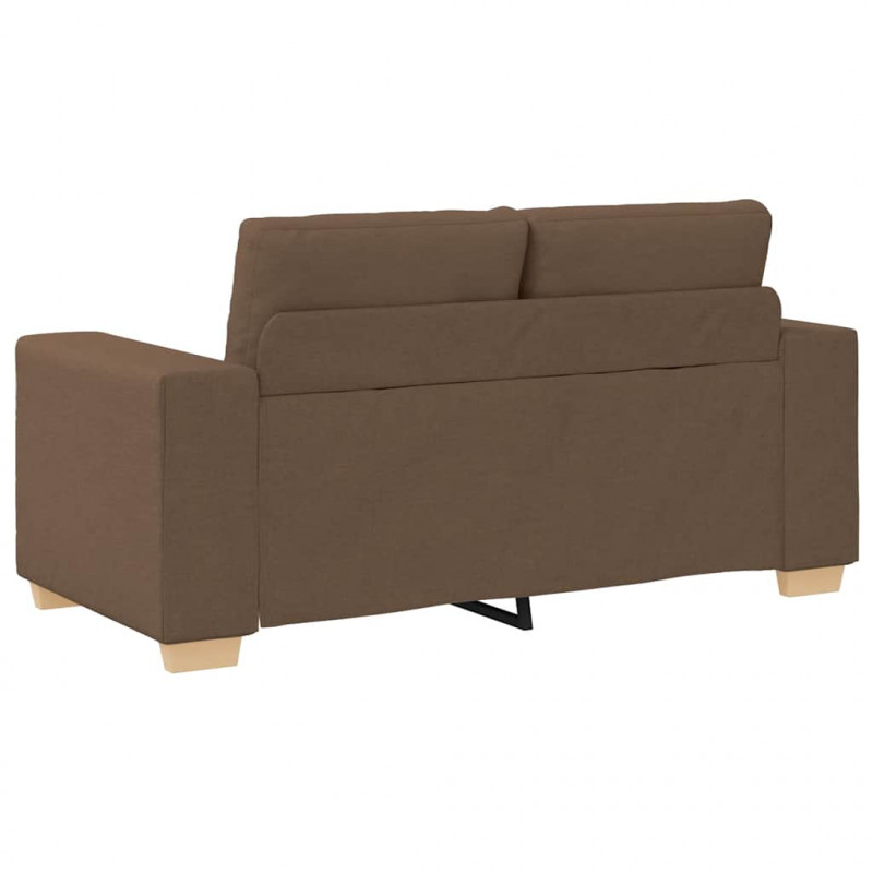 Sofa dwuosobowa, brązowa, 160x77x82 cm, tkanina