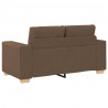 Sofa dwuosobowa, brązowa, 160x77x82 cm, tkanina