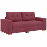 Sofa dwuosobowa, wino czerwone, 180x77x82 cm, tkanina