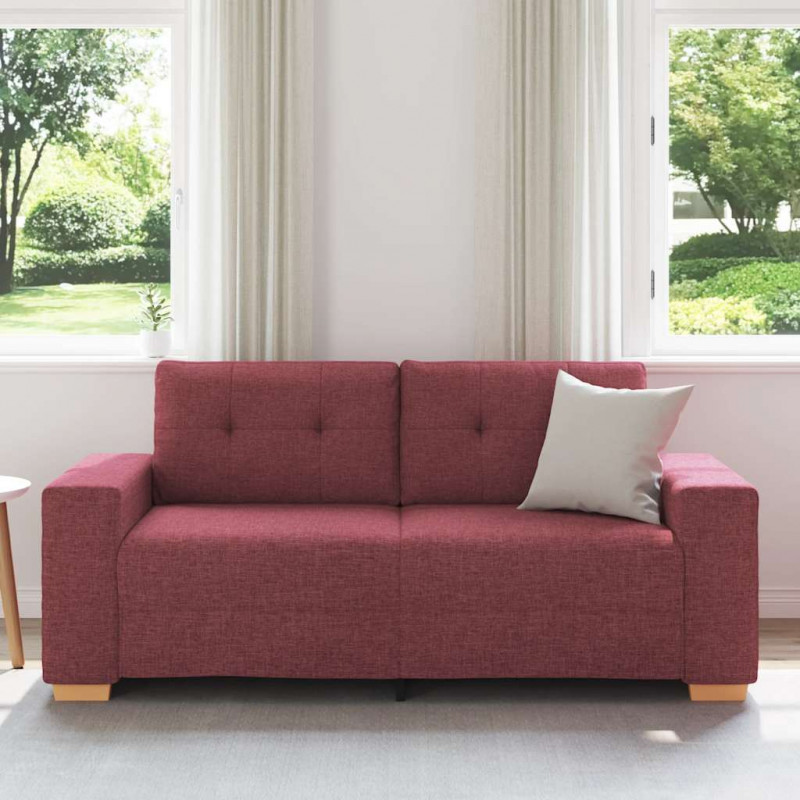 Sofa dwuosobowa, wino czerwone, 180x77x82 cm, tkanina