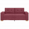 Sofa dwuosobowa, wino czerwone, 180x77x82 cm, tkanina