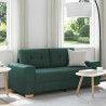 Sofa dwuosobowa, ciemnozielona, 180x77x82 cm, tkanina