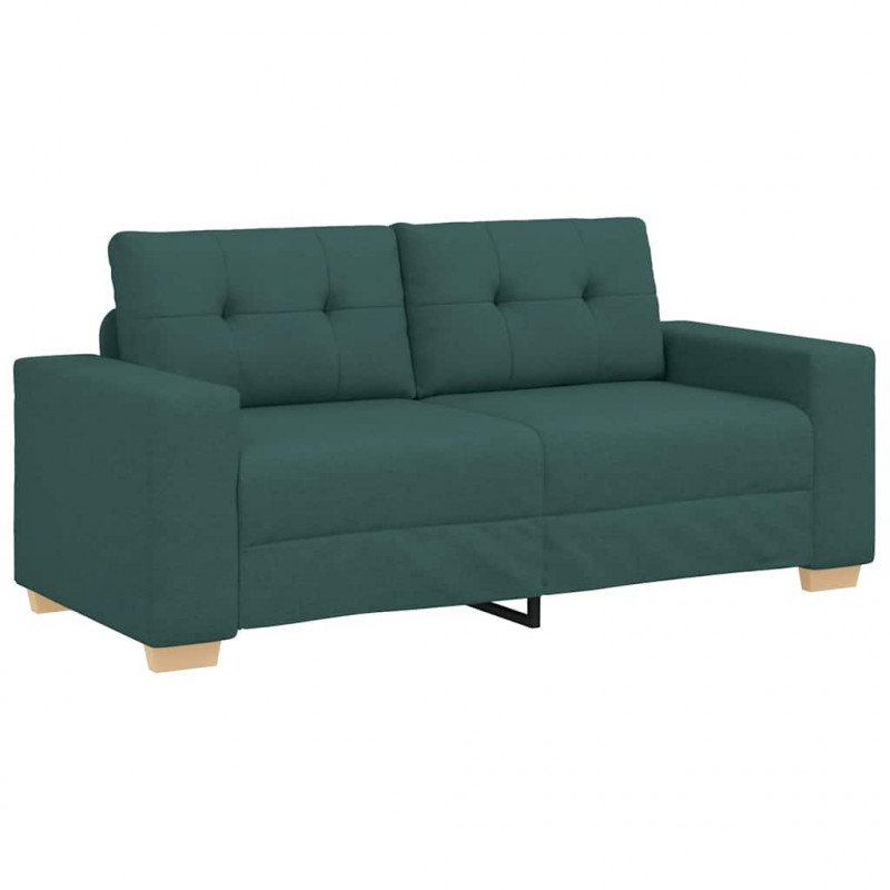 Sofa dwuosobowa, ciemnozielona, 180x77x82 cm, tkanina
