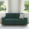 Sofa dwuosobowa, ciemnozielona, 180x77x82 cm, tkanina