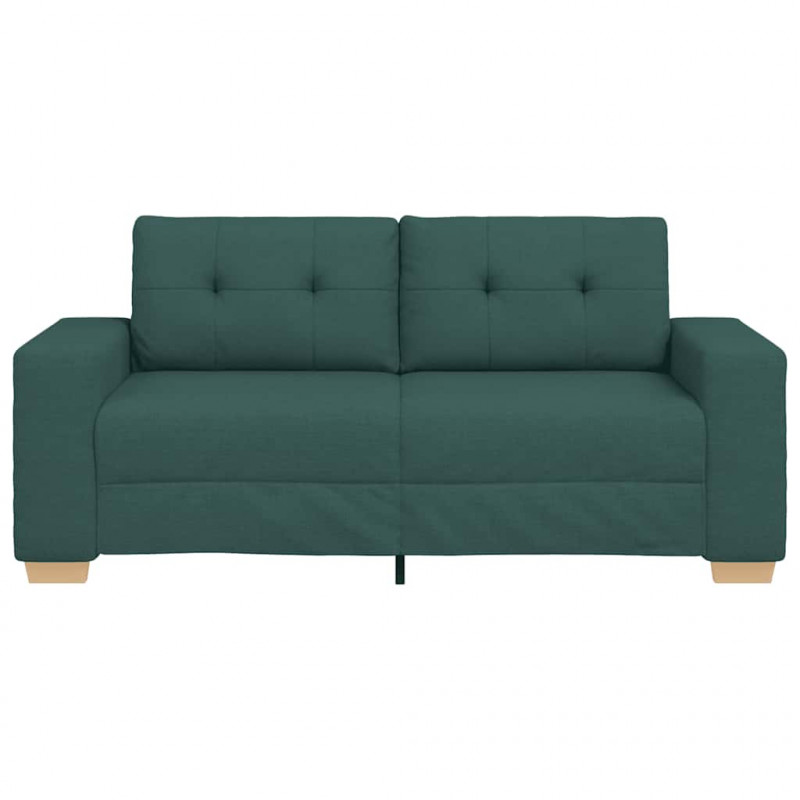 Sofa dwuosobowa, ciemnozielona, 180x77x82 cm, tkanina