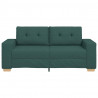 Sofa dwuosobowa, ciemnozielona, 180x77x82 cm, tkanina