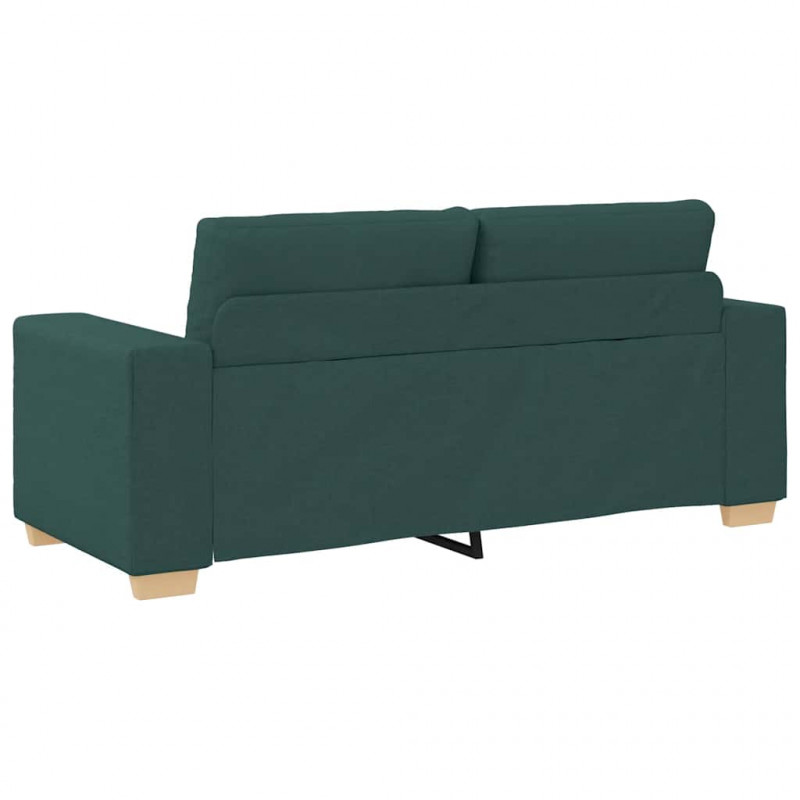 Sofa dwuosobowa, ciemnozielona, 180x77x82 cm, tkanina
