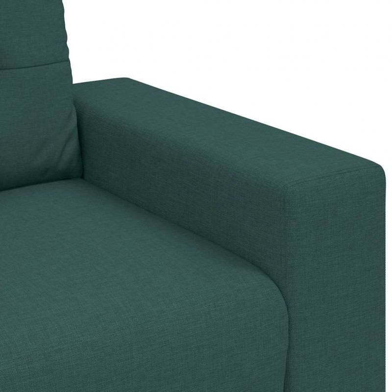 Sofa dwuosobowa, ciemnozielona, 180x77x82 cm, tkanina