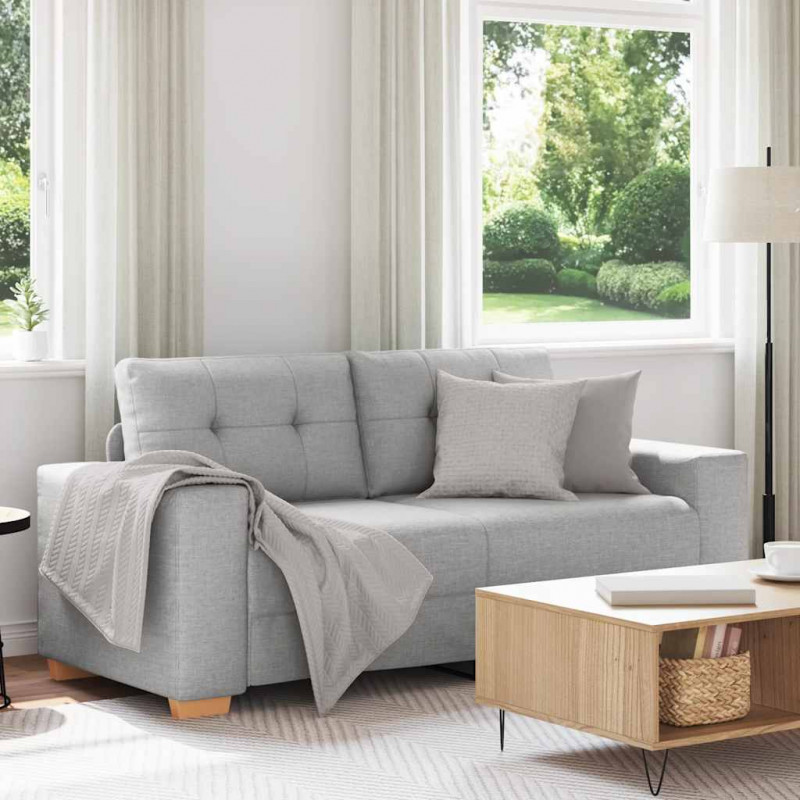 Sofa dwuosobowa, szara chmurowy, 180x77x82 cm, tkanina