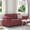Sofa dwuosobowa Czerwone wino 180 cm tkanina