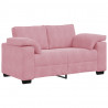 Sofa dwuosobowa, różowa, 160x77x82 cm, aksamit