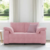 Sofa dwuosobowa, różowa, 160x77x82 cm, aksamit