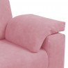Sofa dwuosobowa, różowa, 160x77x82 cm, aksamit