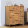 Komoda ASKIM Brązowy 91 x 40 x 95,5 cm Lite drewno sosnowe