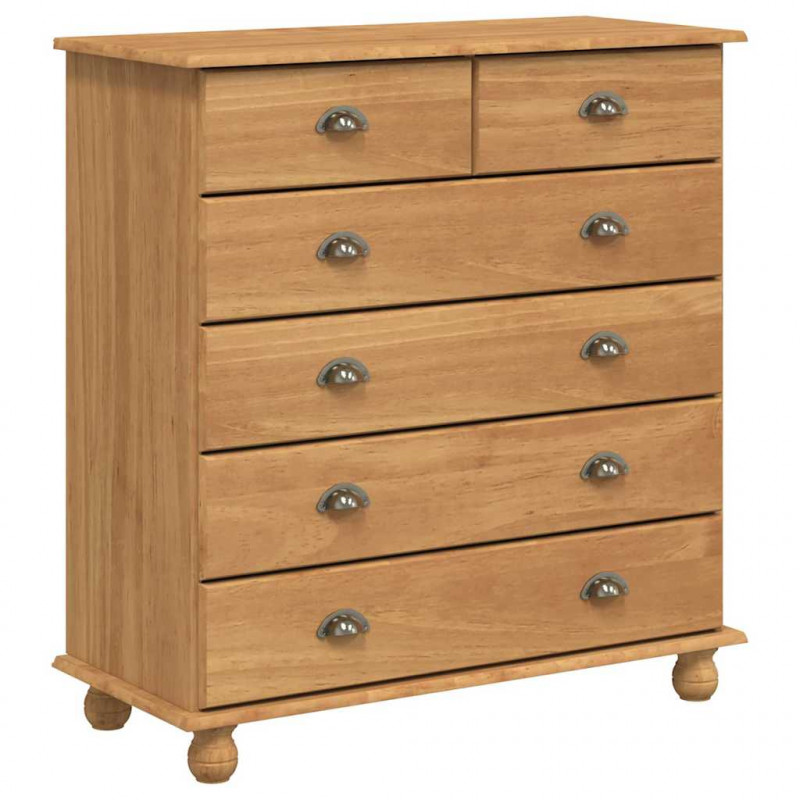 Komoda ASKIM Brązowy 91 x 40 x 95,5 cm Lite drewno sosnowe