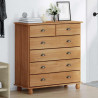 Komoda ASKIM Brązowy 91 x 40 x 95,5 cm Lite drewno sosnowe