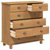 Komoda ASKIM Brązowy 91 x 40 x 95,5 cm Lite drewno sosnowe