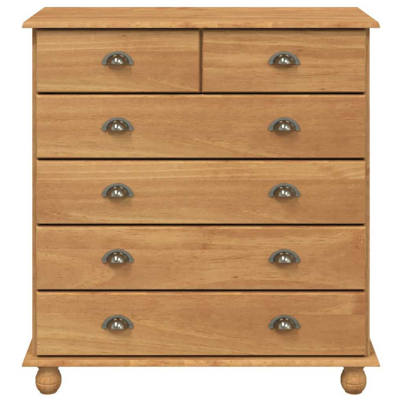 Komoda ASKIM Brązowy 91 x 40 x 95,5 cm Lite drewno sosnowe